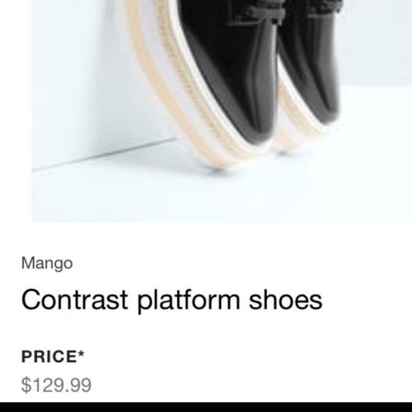 NWOT! MANGO Contrast Platform Size 39 Shoes - Picture 2 of 16